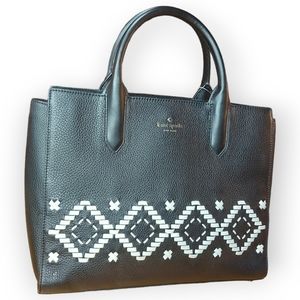 Kate Spade Flynn street large Black and White Tote Bag